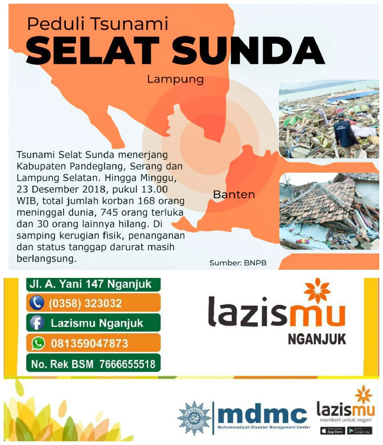 Donasi untuk Bencana Di Lampung Dan Anyer