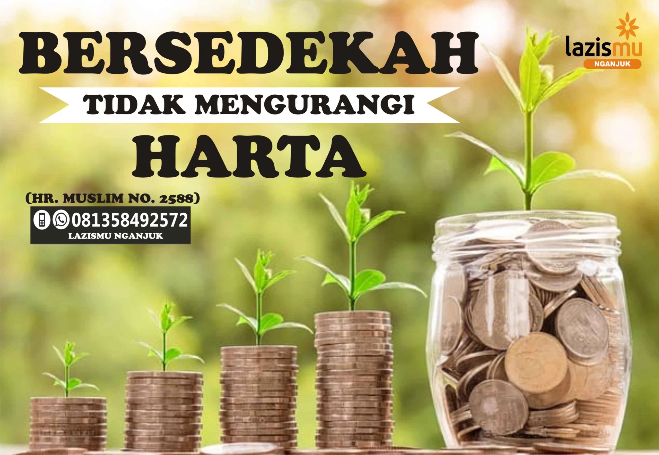 Bersedekah untuk kehdiupan yang baik. (WebP)