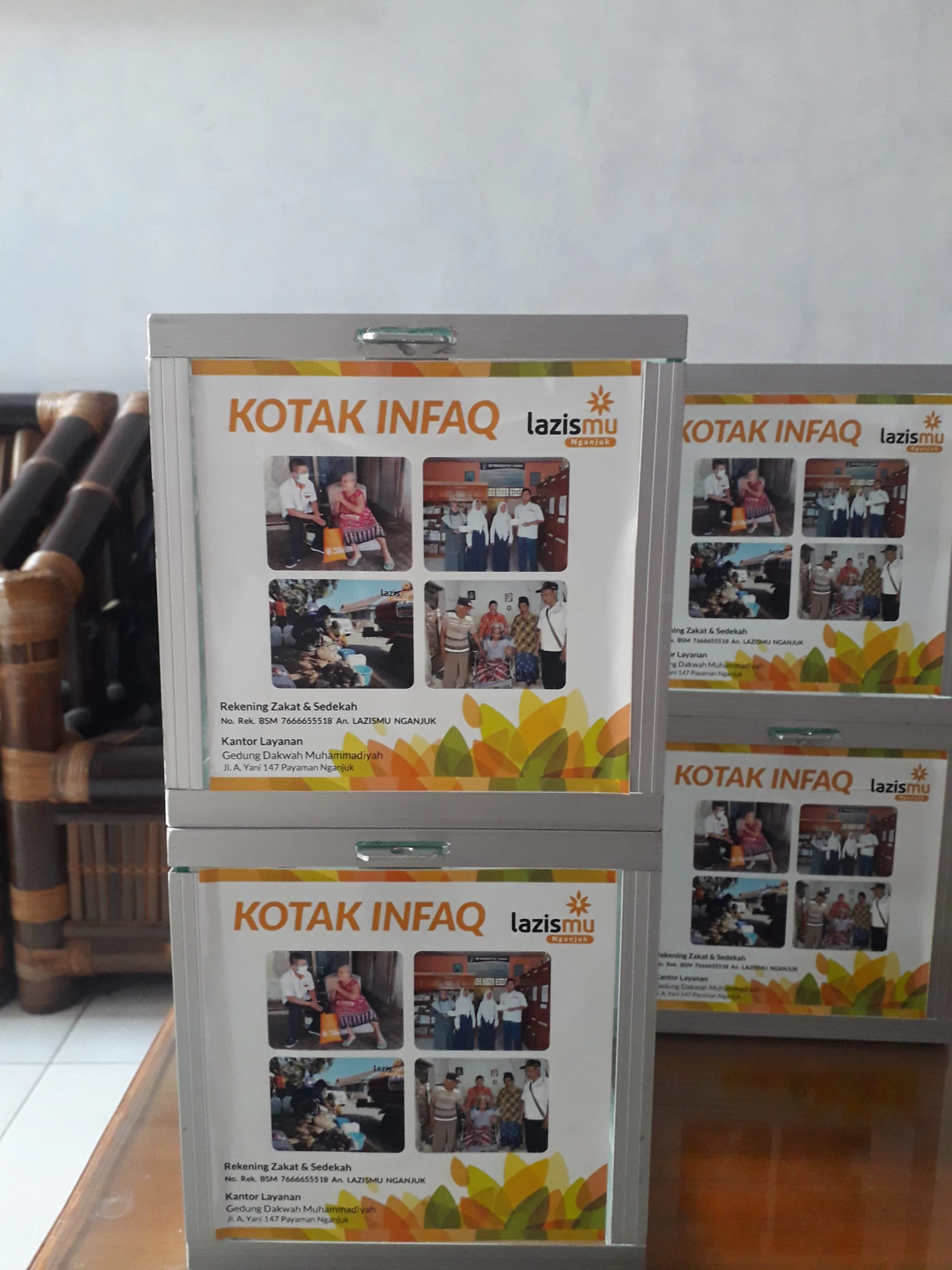 Kotak amal ini rencananya akan kami sebarkan ke tempat yang strategis karena banyak dikunjungi. (WebP)