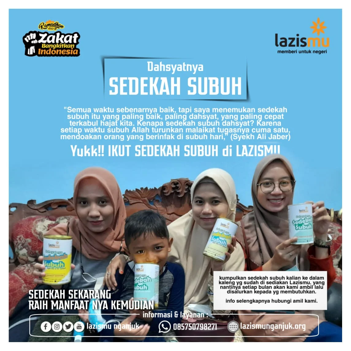 Sedekah Kaleng Shubuh untukmu yang melakukan hal terbaik. (WebP)