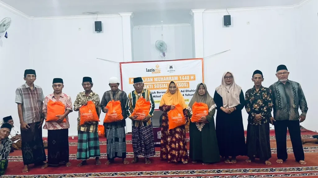 Lazismu Kabupaten Nganjuk Gelar Pengajian Muharram 1448 H dan Salurkan 25 Paket Sembako